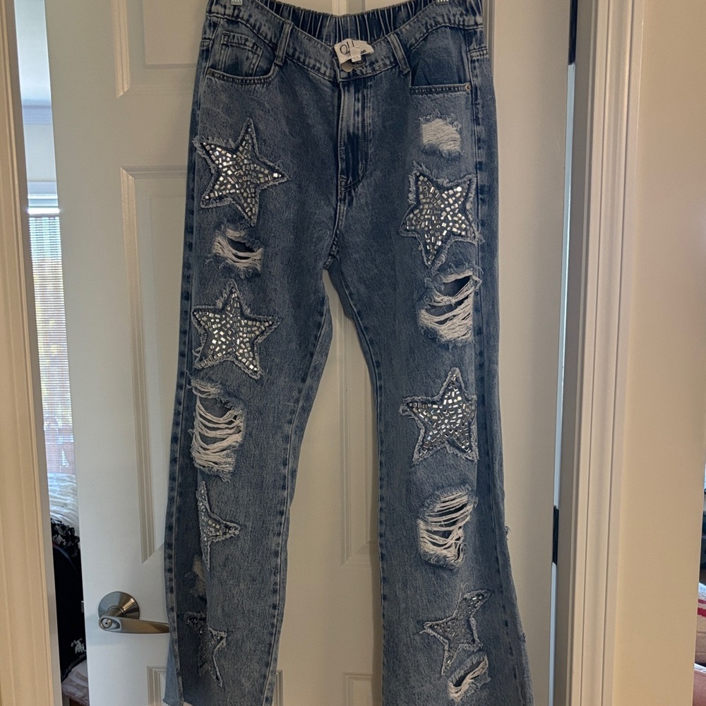 Oli & Hali Blue Flare & Wide Leg Jeans
